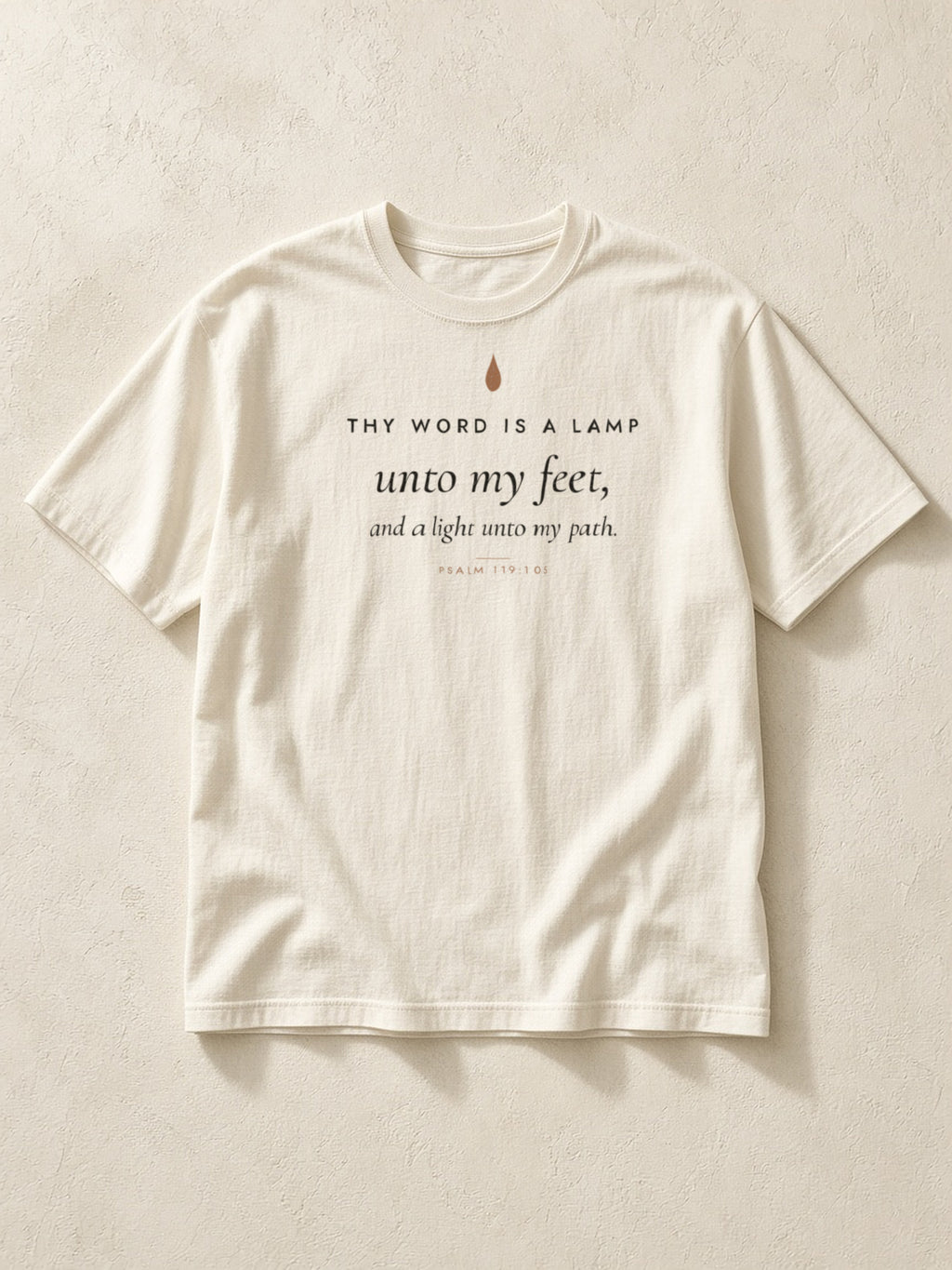 Thy Word Is a Lamp Tee, flatlay