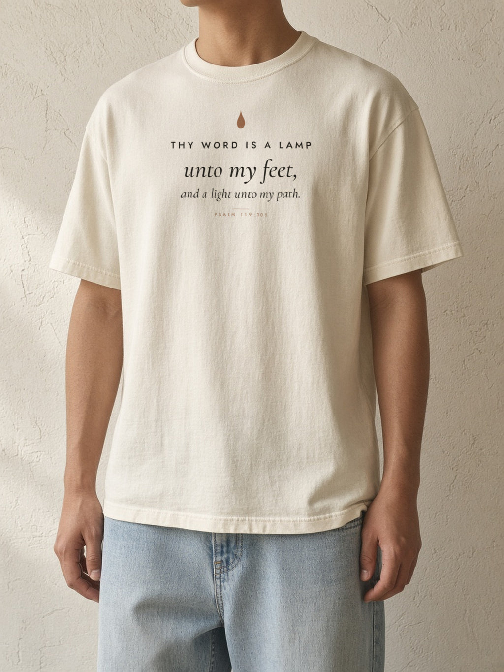 Thy Word Is a Lamp Tee, on model