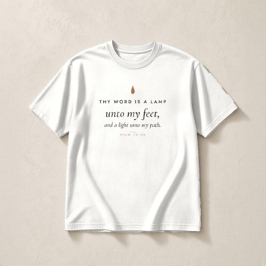 Thy Word Is a Lamp Tee in White