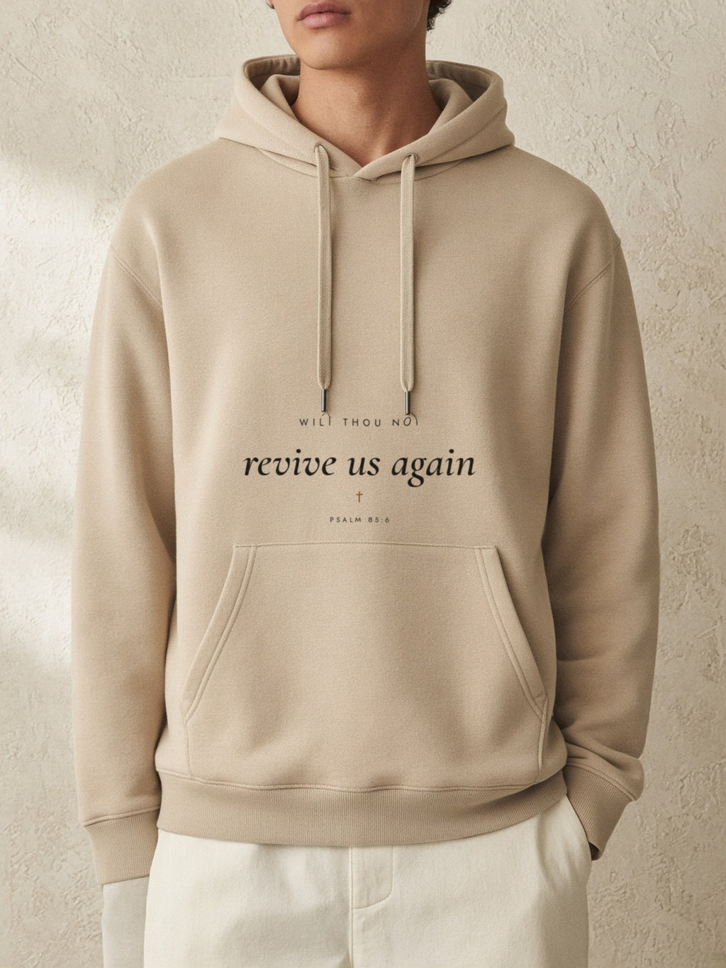 Revive Us Again Hoodie, on model