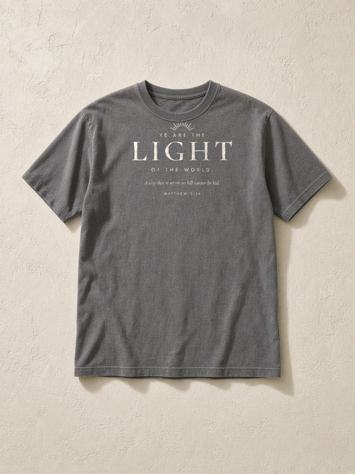 Light of the World Tee, flatlay