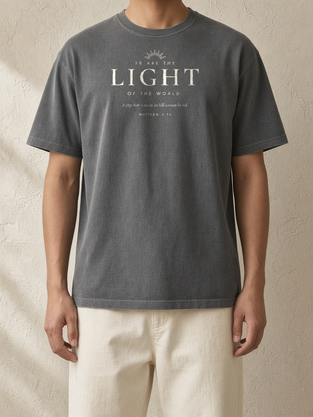 Light of the World Tee, on model