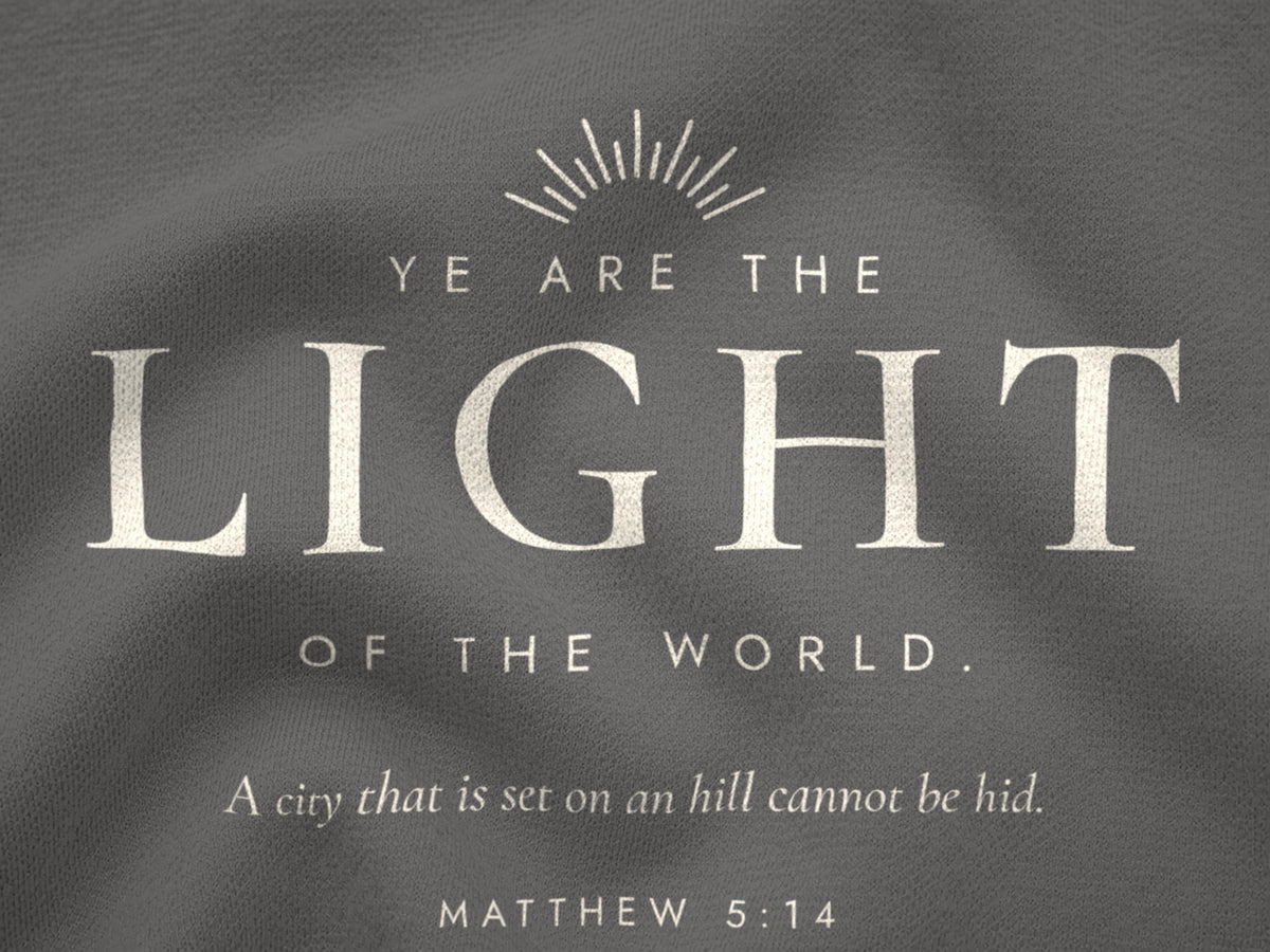Light of the World Tee, closeup