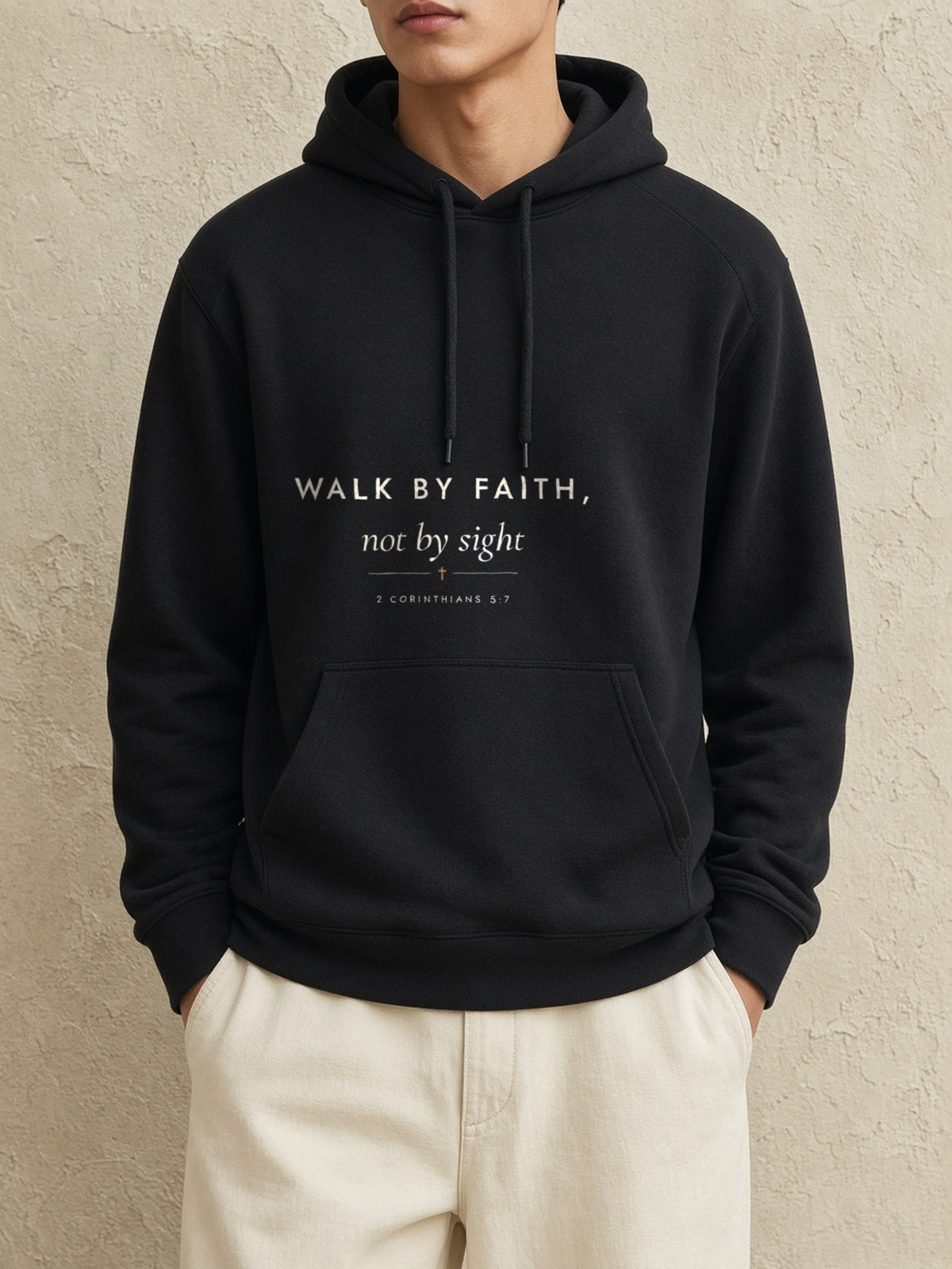 Walk by Faith Hoodie, on model