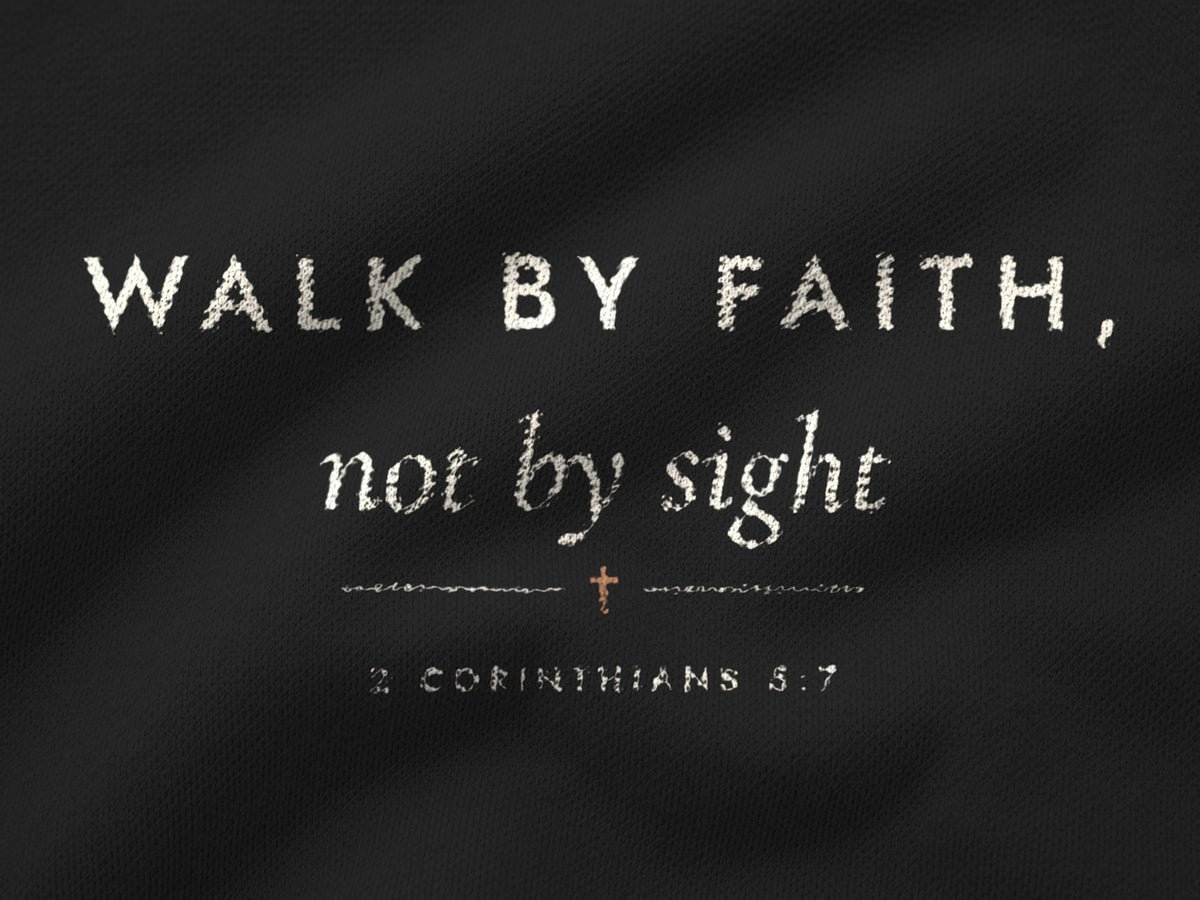Walk by Faith Hoodie, closeup