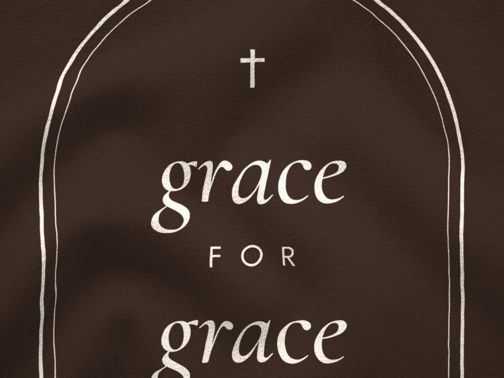 Grace for Grace Tee, closeup