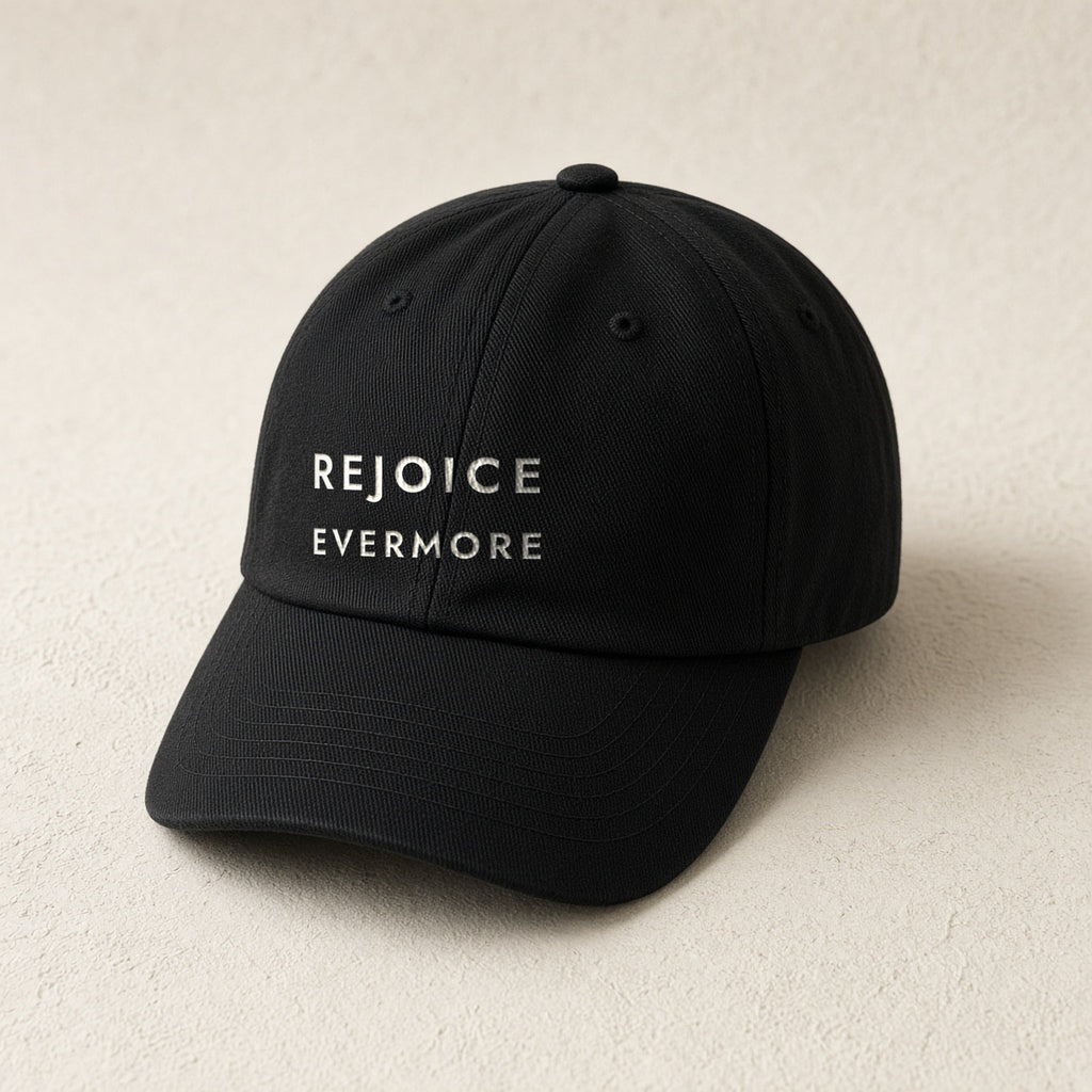 Rejoice Evermore Dad Cap, three quarter